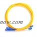 Yellow+Blue+White One Pair 3-Meter Lc-Sc Single Mode Double-Core Optical Fiber Cable Low Loss   
